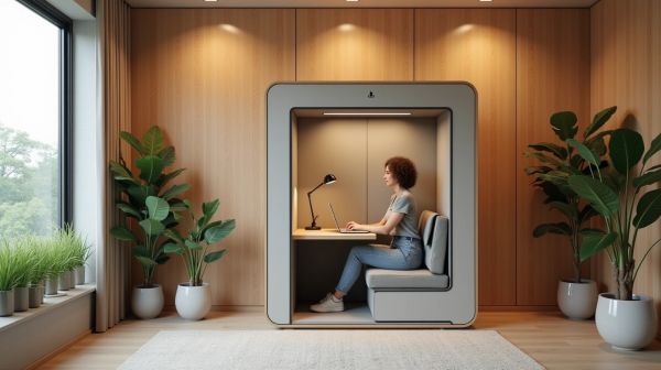 Transformez votre espace de travail avec une cabine acoustique Seat Box compacte
